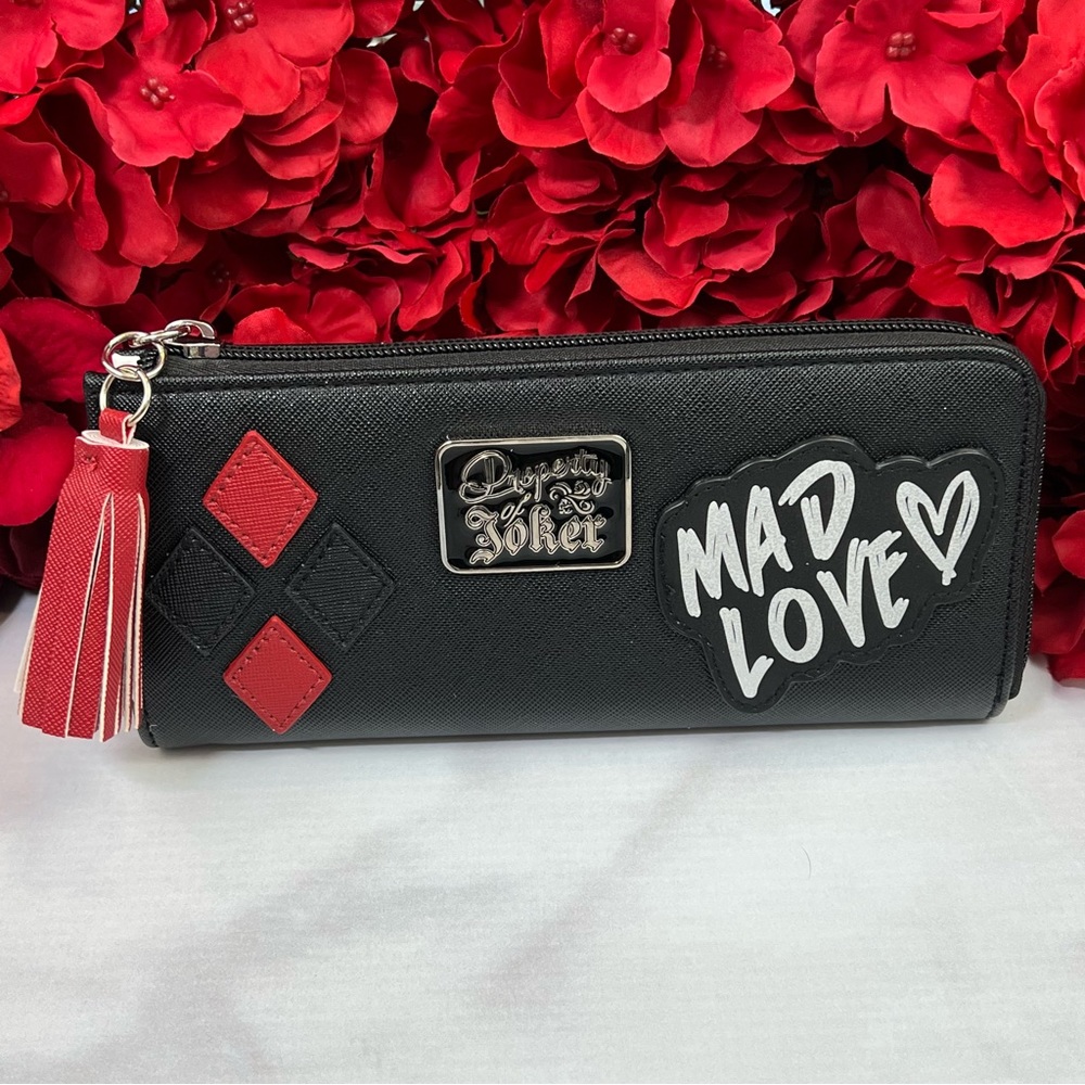 Harley Quinn Mad Love Property of the Joker Black Clutch Purse
